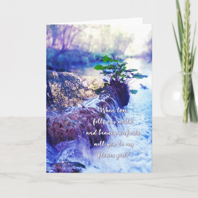 var min blomsterflicka waterhaze inbjudan (Framsida)