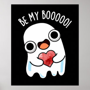 Var min Boo Funny Ghost Pun-Mörk BG Poster