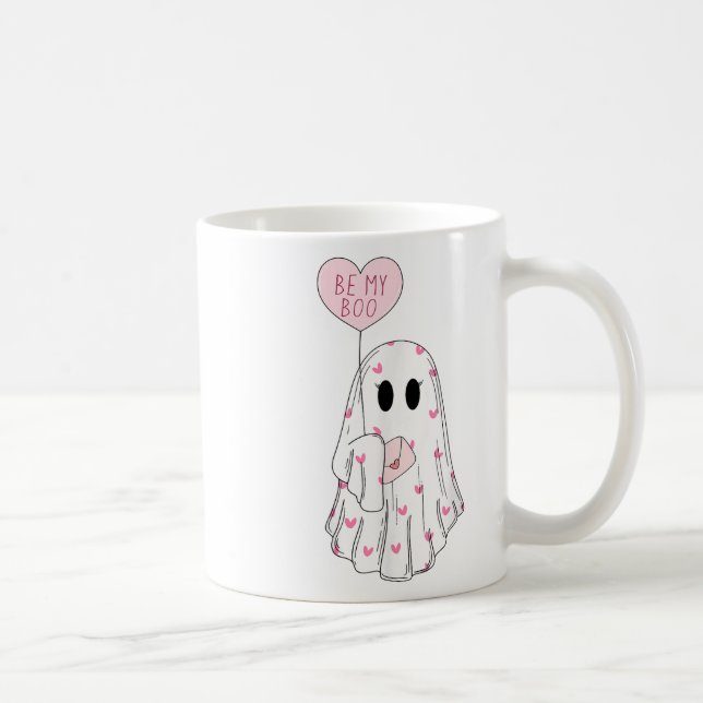 Var min Boo Ghost Funny Valentines day Kaffemugg (Höger)