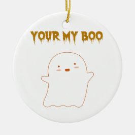 Var min Boo Halloween Ghost Julgransprydnad Keramik