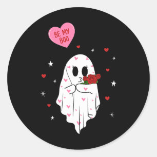 Var min Boo Valentine Ghost med Byllon Lycklig V-d Runt Klistermärke