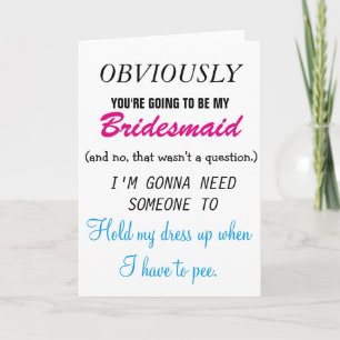 Var min Bridesmaid - blivande svärsyster Inbjudan