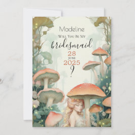 Var min Bridesmaid Fairy's Enchanted Woodland Inbjudningar