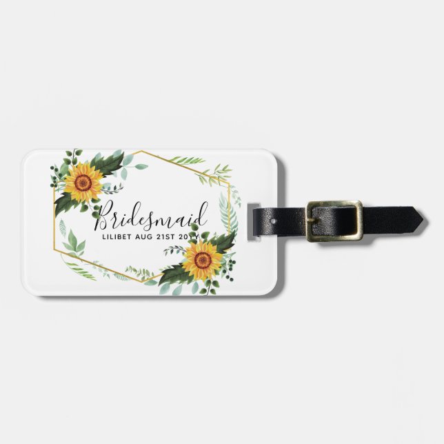 Var min Bridesmaid Flowergirl Maid Honor Tack Bagagebricka (Horisontell Framsida)