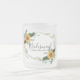 Var min Bridesmaid Flowergirl Maid Honor Tack Frostad Glasmugg