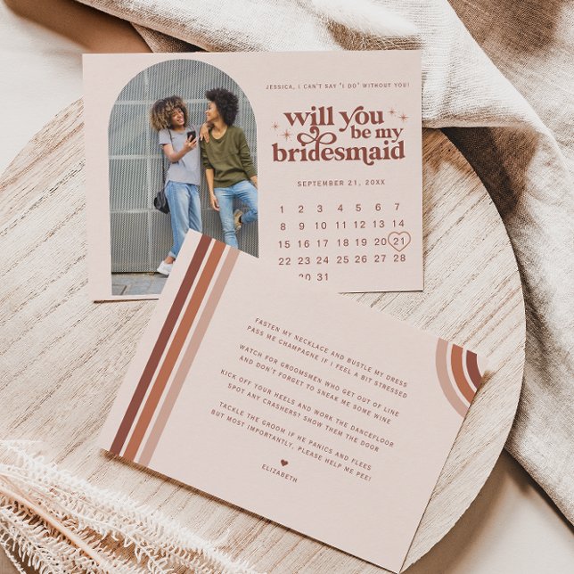 Var min Bridesmaid | Foto och kalender Meddelande (Skapare uppladdad)