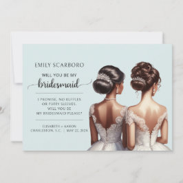 Var min Bridesmaid Frieri afrikansk amerikan Inbjudningar
