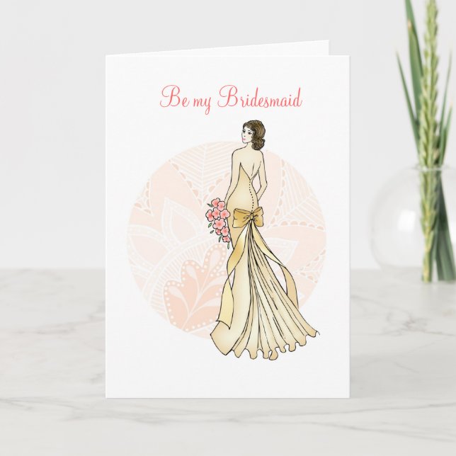 Var min Bridesmaid Inbjudan (Framsida)