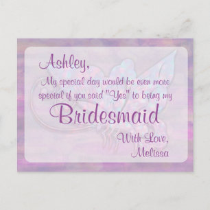 Var min Bridesmaid? Inbjudan Vykort