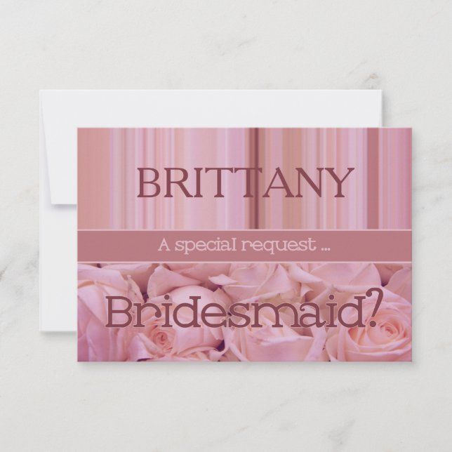 Var min Bridesmaid? Inbjudningar (Framsida)