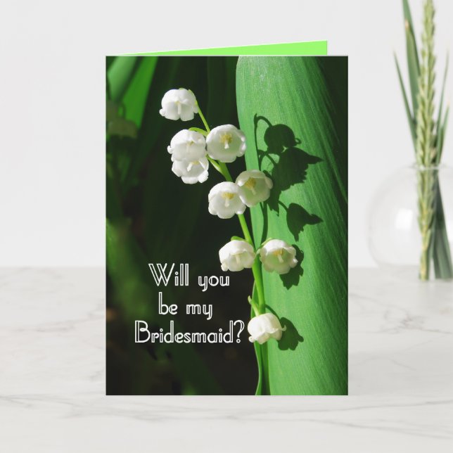 Var min Bridesmaid Lily i dalen Inbjudan (Framsida)