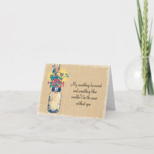 Var min Bridesmaid - Mason Burk och Wildblommor Inbjudan