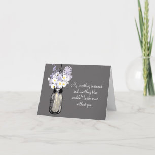 Var min Bridesmaid - Mason Burk och Wildblommor Inbjudan