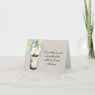 Var min Bridesmaid - Mason Burk och Wildblommor Inbjudan