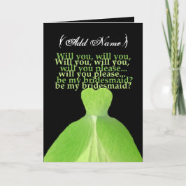 Var min Bridesmaid med KELLY GRÖNT Gown Inbjudan