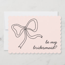 Var min brudtärna Rosa Band Brudtärna Förslag Inbjudningar