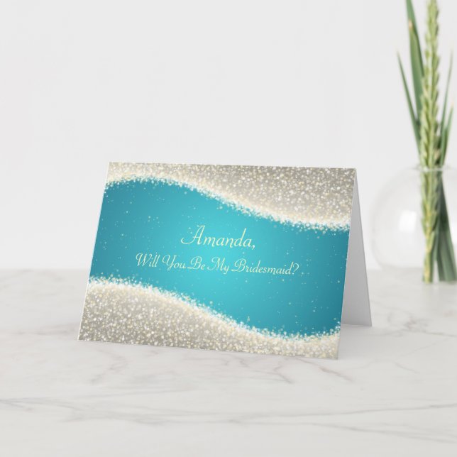 Var min brudtärna som bländar Sparklesturkos Inbjudan (Framsida)