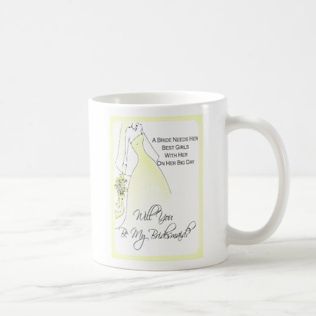 Var min brudtärnainbjudanmugg kaffemugg (Höger)
