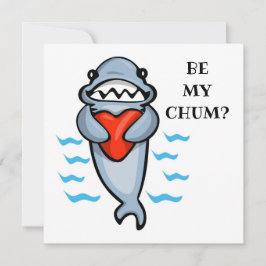 Var min Chum Valentine Shark Inbjudningar