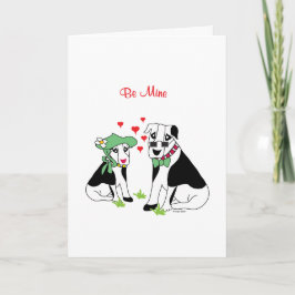 Var min - Cute Hundar Kärlek Helgkort