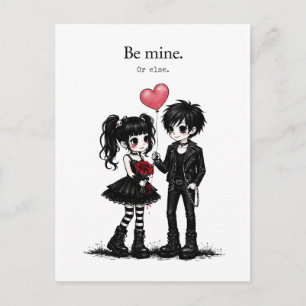 Var Min Eller Så... Goth Valentine Postkort Vykort
