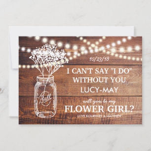 Var min flicka   Rustic Land Bridesmaid Inbjudningar