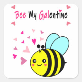 Var Min Galentine Söt Alla Hjärtans Dags Fyrkantig Fyrkantigt Klistermärke
