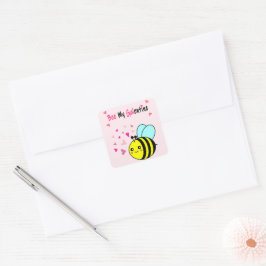 Var Min Galentine Söt Alla Hjärtans Dags Fyrkantig Fyrkantigt Klistermärke