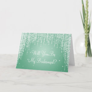 Var min Grönt i Bridesmaid Natt Dazzle Mint Inbjudan