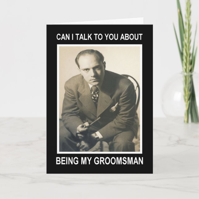 Var min Groomsman för den ROLIGA lönen - Inbjudan (Framsida)