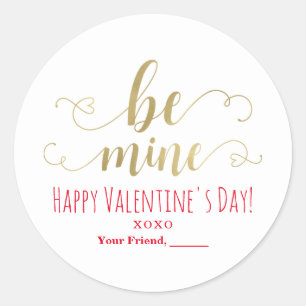 VAR MIN Guld Valentine Chic Party Favor Runt Klistermärke