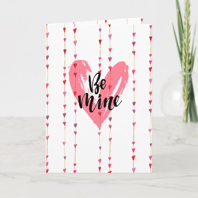 Var Min Hjärtan på ett Snöre Romantisk Helgkort (Framsida)