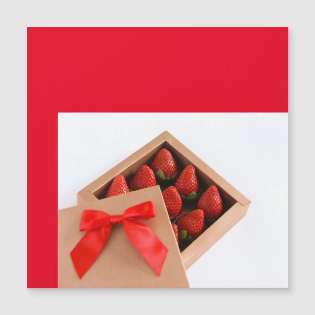 Var min hjärtans röda buckbox för jordgubbsrött jo (Framsida)