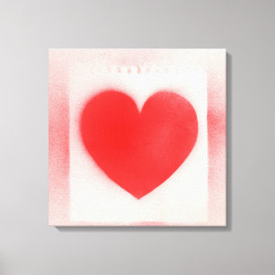 Var min hjärthjärteanteckning på Valentine Canvastryck