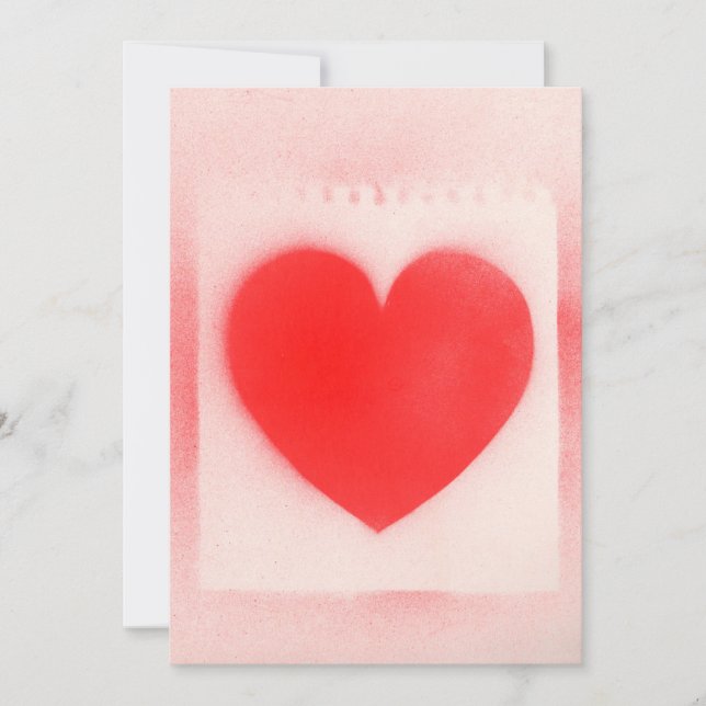 Var min hjärthjärteanteckning på Valentine Inbjudningar (Framsida)