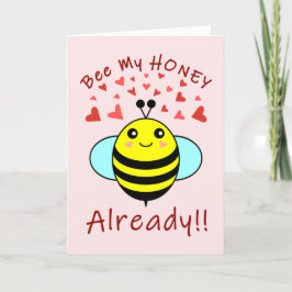 Var min HONEY REDAN! Cute Bee Helgkort