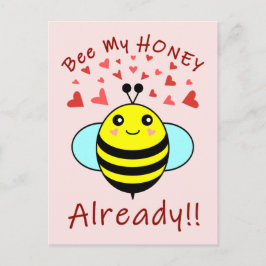 Var min HONEY REDAN! Cute Bee Vykort
