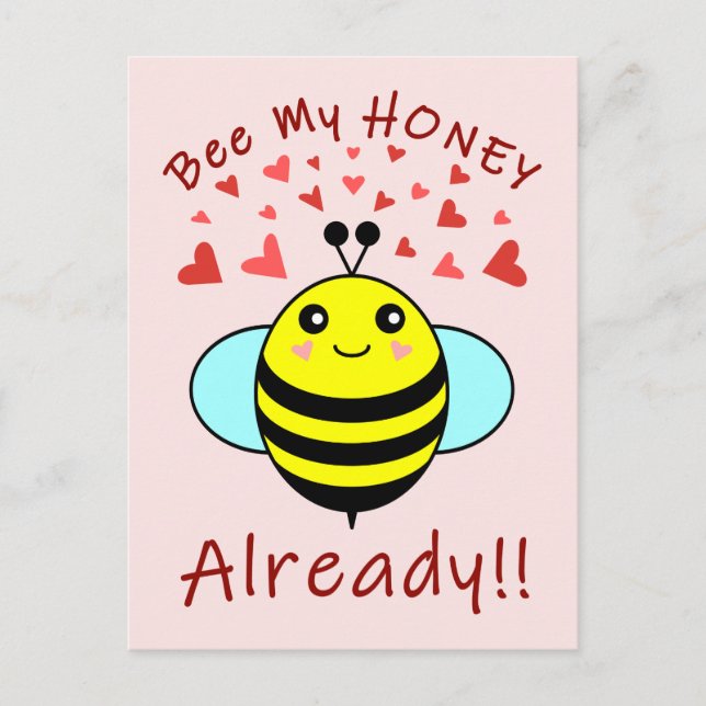 Var Min HONEY REDAN!! Söt Bina Vykort (Framsida)
