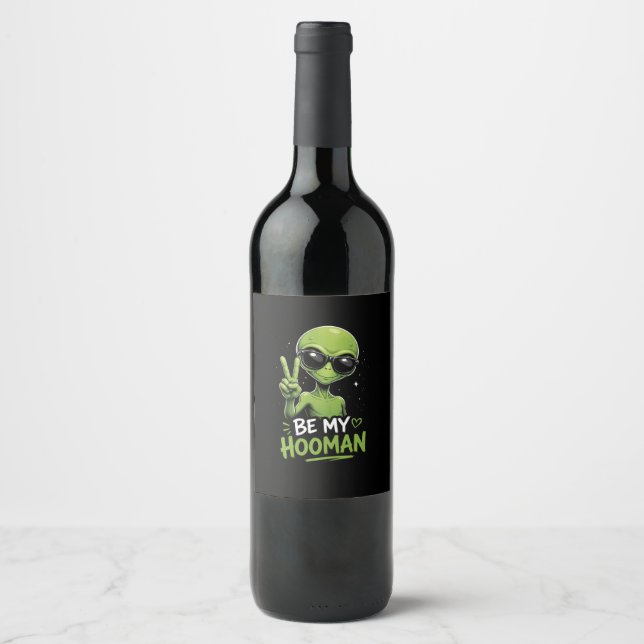 Var Min Hooman 👽 Vinflaska Etikett (Framsida)