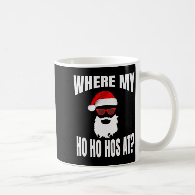 Var Min Hos Är På Jul - Santa Ho Ho Hos  Kaffemugg (Höger)