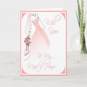 Var min inbjudan till Maid of honor-bröllop