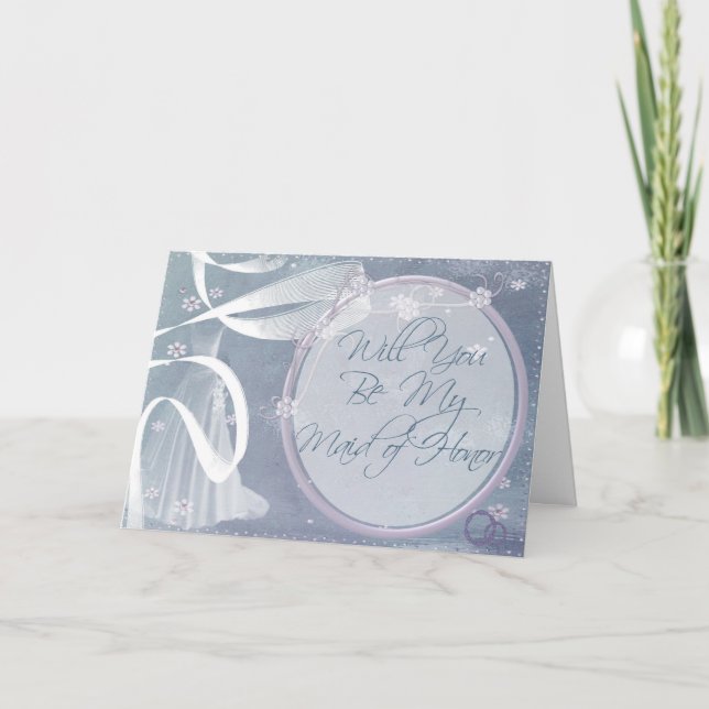 Var min inbjudan till Maid of honor-bröllop (Framsida)