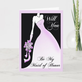 Var min inbjudan till Maid of honor-bröllop