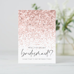 Var min innehavare av Bridesmaid Rosa Glitter Earr Tack Kort
