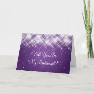 Var min Lila i Bridesmaid Glamous Sparks Inbjudan