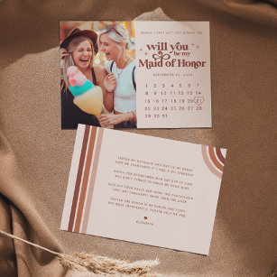 Var min Maid of honor   Foto och kalender Meddelande