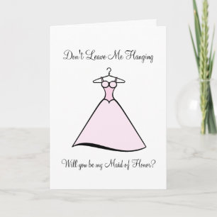 Var min maid of honor - hängande klänning inbjudan
