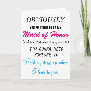 Var min Maid of honor Inbjudan