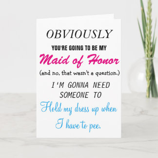 Var min Maid of honor Inbjudan