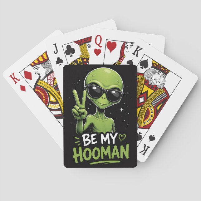Var Min Mänskliga Alien Design Casinokort (Baksidan)